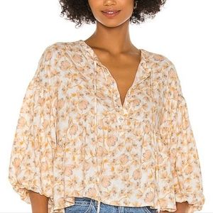 FREE PEOPLE HIGHLANDER TOP; IVORY COMBO
